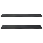 vidaXL Rafturi de perete 2 buc., 100x40x3 cm, negru oțel inoxidabil vidaXL Rafturi de perete 2 buc., 100x40x3 cm, negru oțel inoxidabil
