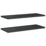 vidaXL Rafturi de perete 2 buc., 100x40x3 cm, negru oțel inoxidabil vidaXL Rafturi de perete 2 buc., 100x40x3 cm, negru oțel inoxidabil