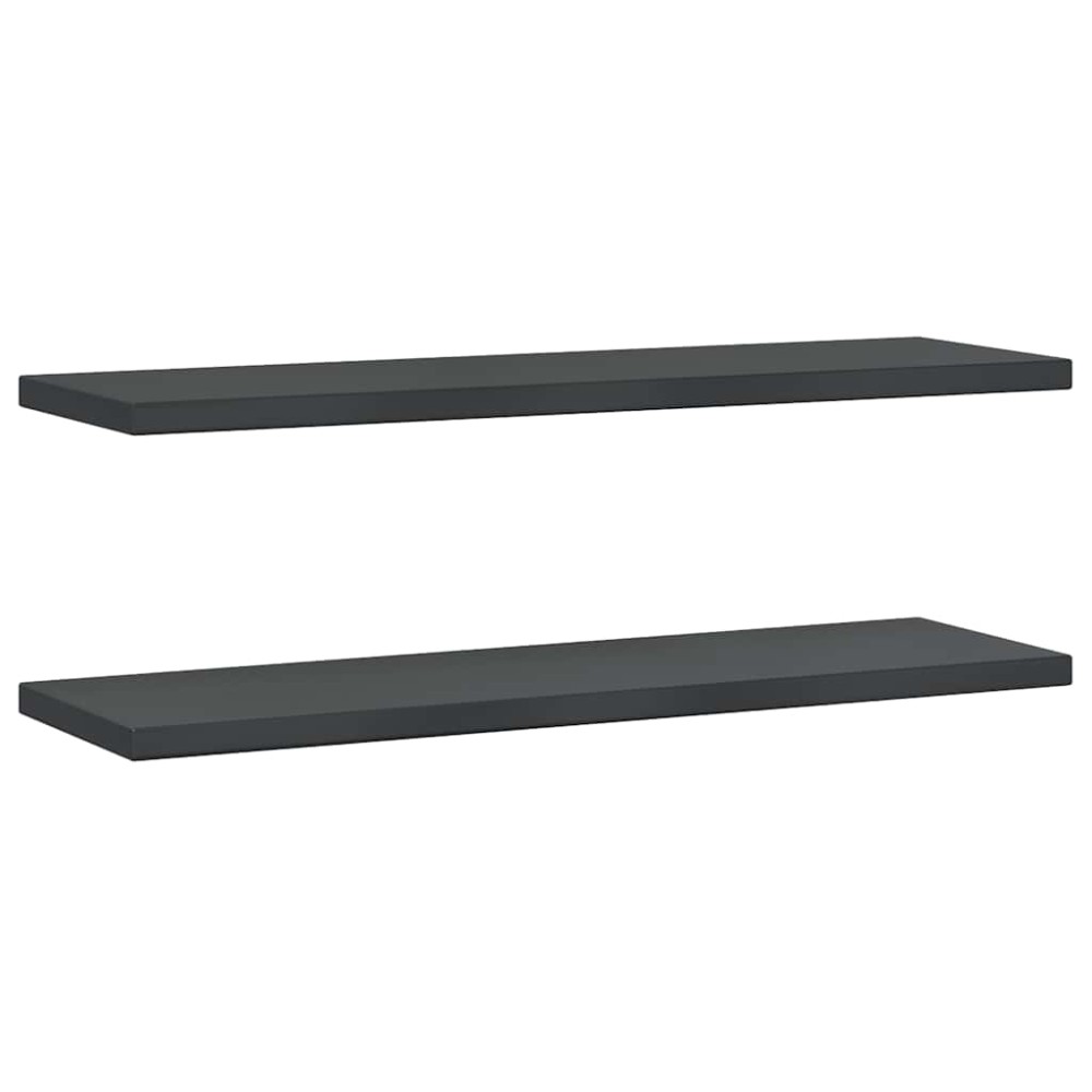 vidaXL Rafturi de perete 2 buc., 100x30x3 cm, negru oțel inoxidabil