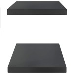 vidaXL Rafturi de perete 2 buc., 100x30x3 cm, negru oțel inoxidabil vidaXL Rafturi de perete 2 buc., 100x30x3 cm, negru oțel inoxidabil