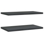 vidaXL Rafturi de perete 2 buc., 75x40x3 cm, negru oțel inoxidabil vidaXL Rafturi de perete 2 buc., 75x40x3 cm, negru oțel inoxidabil