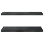 vidaXL Rafturi de perete 2 buc., 75x40x3 cm, negru oțel inoxidabil vidaXL Rafturi de perete 2 buc., 75x40x3 cm, negru oțel inoxidabil