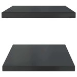 vidaXL Rafturi de perete 2 buc., 75x40x3 cm, negru oțel inoxidabil vidaXL Rafturi de perete 2 buc., 75x40x3 cm, negru oțel inoxidabil