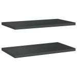 vidaXL Rafturi de perete 2 buc., 75x40x3 cm, negru oțel inoxidabil vidaXL Rafturi de perete 2 buc., 75x40x3 cm, negru oțel inoxidabil