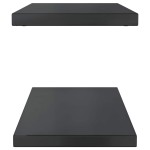 vidaXL Rafturi de perete, 2 buc., 75x30x3 cm, negru oțel inoxidabil