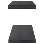 vidaXL Rafturi de perete, 2 buc. 75x23,5x3 cm negru oțel inoxidabil