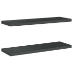 vidaXL Rafturi de perete, 2 buc. 75x23,5x3 cm negru oțel inoxidabil