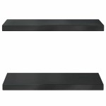 vidaXL Rafturi de perete, 2 buc., 50x23,5x3 cm, negru oțel inoxidabil vidaXL Rafturi de perete, 2 buc., 50x23,5x3 cm, negru oțel inoxidabil