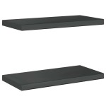 vidaXL Rafturi de perete, 2 buc., 50x23,5x3 cm, negru oțel inoxidabil vidaXL Rafturi de perete, 2 buc., 50x23,5x3 cm, negru oțel inoxidabil