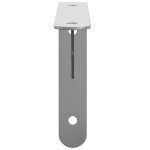 vidaXL Suporturi rafturi, 4 buc., 20x2,5x14 cm argintiu oțel inox. vidaXL Suporturi rafturi, 4 buc., 20x2,5x14 cm argintiu oțel inox.