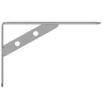 vidaXL Suporturi rafturi, 4 buc., 20x2,5x14 cm argintiu oțel inox. vidaXL Suporturi rafturi, 4 buc., 20x2,5x14 cm argintiu oțel inox.