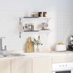 vidaXL Suporturi rafturi, 4 buc., 23,5x2,5x15,5 cm argintiu oțel inox.