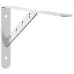 vidaXL Suporturi rafturi, 4 buc., 30x2,5x15,5 cm argintiu oțel inox. vidaXL Suporturi rafturi, 4 buc., 30x2,5x15,5 cm argintiu oțel inox.