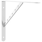 vidaXL Suporturi rafturi, 4 buc., 40x2,5x25 cm argintiu oțel inox. vidaXL Suporturi rafturi, 4 buc., 40x2,5x25 cm argintiu oțel inox.