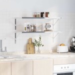 vidaXL Suporturi rafturi, 4 buc., 40x2,5x25 cm argintiu oțel inox. vidaXL Suporturi rafturi, 4 buc., 40x2,5x25 cm argintiu oțel inox.