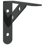 vidaXL Suporturi rafturi, 4 buc., 15x2,5x11,5 cm negru oțel inoxidabil vidaXL Suporturi rafturi, 4 buc., 15x2,5x11,5 cm negru oțel inoxidabil
