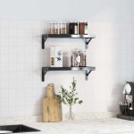 vidaXL Suporturi rafturi, 4 buc., 15x2,5x11,5 cm negru oțel inoxidabil vidaXL Suporturi rafturi, 4 buc., 15x2,5x11,5 cm negru oțel inoxidabil