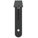 vidaXL Suporturi rafturi, 4 buc., 20x2,5x14 cm, negru, oțel inoxidabil