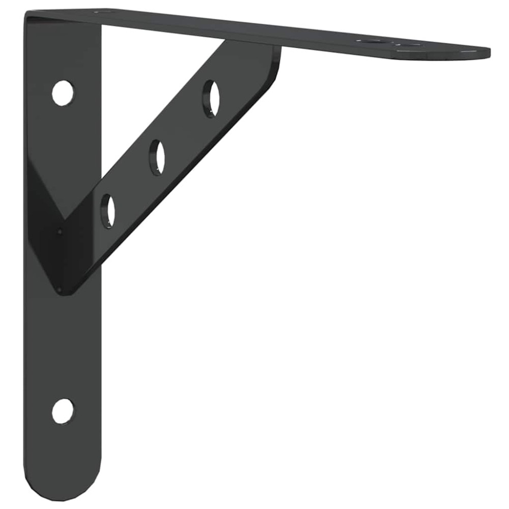 vidaXL Suporturi rafturi 4 buc. 23,5x2,5x15,5 cm negru oțel inoxidabil