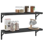 vidaXL Suporturi rafturi 4 buc. 23,5x2,5x15,5 cm negru oțel inoxidabil