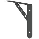 vidaXL Suporturi rafturi 4 buc. 23,5x2,5x15,5 cm negru oțel inoxidabil