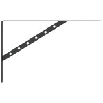vidaXL Suporturi rafturi, 4 buc., 40x2,5x25 cm, negru, oțel inoxidabil vidaXL Suporturi rafturi, 4 buc., 40x2,5x25 cm, negru, oțel inoxidabil