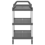 vidaXL Cărucior cu 3 niveluri, gri, 99x50x96 cm, aluminiu vidaXL Cărucior cu 3 niveluri, gri, 99x50x96 cm, aluminiu