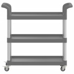 vidaXL Cărucior cu 3 niveluri, gri, 77x34x72 cm, aluminiu vidaXL Cărucior cu 3 niveluri, gri, 77x34x72 cm, aluminiu