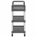 vidaXL Cărucior cu 3 niveluri, gri, 77x34x72 cm, aluminiu vidaXL Cărucior cu 3 niveluri, gri, 77x34x72 cm, aluminiu