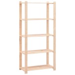 vidaXL Etajere cu 5 niveluri, 3 buc., 80x38x170 cm, pin masiv, 250 kg vidaXL Etajere cu 5 niveluri, 3 buc., 80x38x170 cm, pin masiv, 250 kg