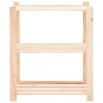 vidaXL Rafturi depozitare 3 niveluri 3 buc. 80x38x90cm pin masiv 150kg vidaXL Rafturi depozitare 3 niveluri 3 buc. 80x38x90cm pin masiv 150kg