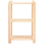 vidaXL Etajeră cu 3 niveluri, 3 buc., 60x38x90 cm, pin masiv, 150 kg vidaXL Etajeră cu 3 niveluri, 3 buc., 60x38x90 cm, pin masiv, 150 kg