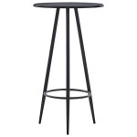 vidaXL Set mobilier de bar, 3 piese, gri închis, material textil
