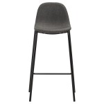 vidaXL Set de bar, 5 piese, gri închis, material textil