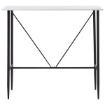 vidaXL Set mobilier de bar, 5 piese, negru, material textil