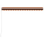 vidaXL Copertină retractabilă manual, portocaliu & maro, 450 x 300 cm vidaXL Copertină retractabilă manual, portocaliu & maro, 450 x 300 cm