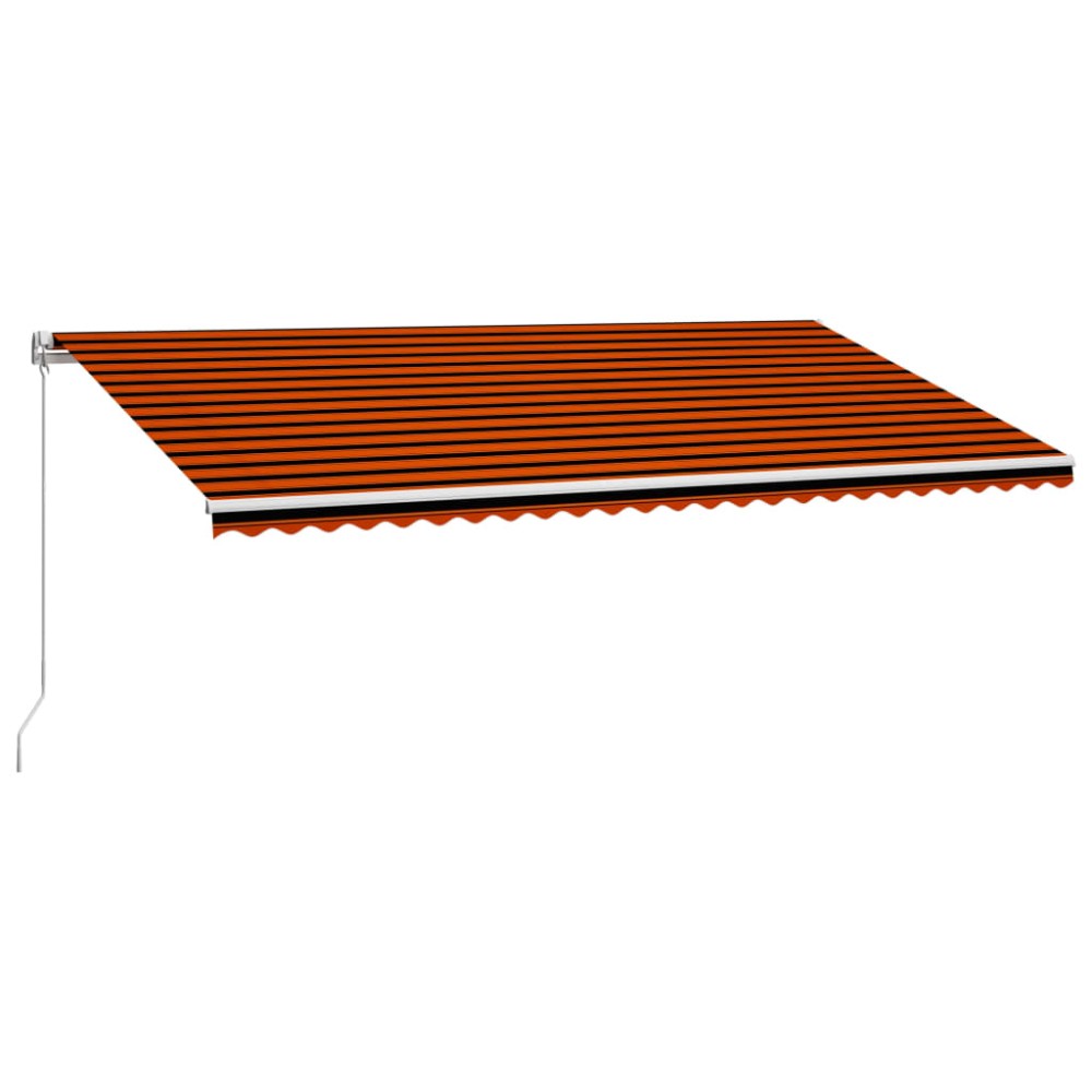 vidaXL Copertină retractabilă manual, portocaliu și maro, 600 x 300 cm