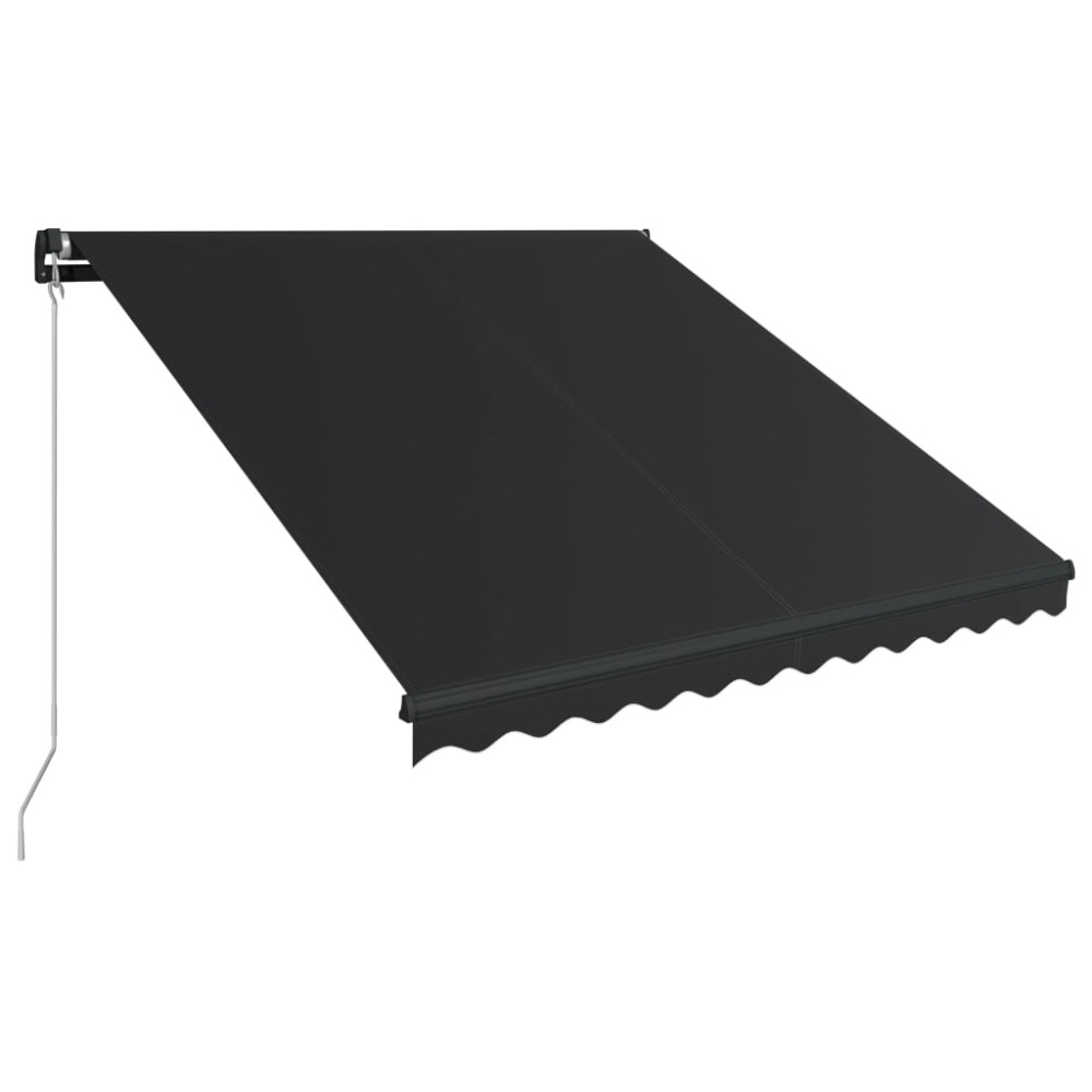 vidaXL Copertină retractabilă manual, antracit, 350 x 250 cm