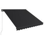 vidaXL Copertină retractabilă manual, antracit, 350 x 250 cm vidaXL Copertină retractabilă manual, antracit, 350 x 250 cm