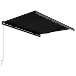 vidaXL Copertină retractabilă manual, antracit, 350 x 250 cm vidaXL Copertină retractabilă manual, antracit, 350 x 250 cm