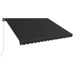 vidaXL Copertină retractabilă manual, antracit, 450 x 300 cm