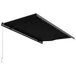 vidaXL Copertină retractabilă manual, antracit, 450 x 300 cm