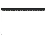 vidaXL Copertină retractabilă manual, antracit, 450 x 300 cm