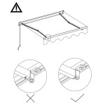 vidaXL Copertină retractabilă manual, antracit, 450 x 300 cm