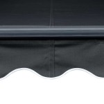 vidaXL Copertină retractabilă manual cu LED, antracit, 300 x 250 cm vidaXL Copertină retractabilă manual cu LED, antracit, 300 x 250 cm