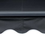 vidaXL Copertină retractabilă manual cu LED, antracit, 350 x 250 cm vidaXL Copertină retractabilă manual cu LED, antracit, 350 x 250 cm