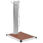 vidaXL Duș de exterior cu cădiță, WPC și oțel inoxidabil vidaXL Duș de exterior cu cădiță, WPC și oțel inoxidabil