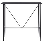 vidaXL Set mobilier de bar, 5 piese, gri închis, material textil