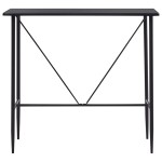 vidaXL Set mobilier de bar, 5 piese, negru, material textil