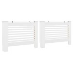 vidaXL Măști de calorifer, 2 buc., alb, 112 x 19 x 81,5 cm, MDF vidaXL Măști de calorifer, 2 buc., alb, 112 x 19 x 81,5 cm, MDF